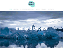 Tablet Screenshot of demanddebate.com